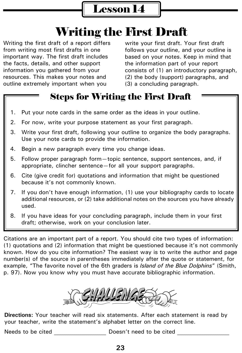 EL Writing School Papers Student Workbook